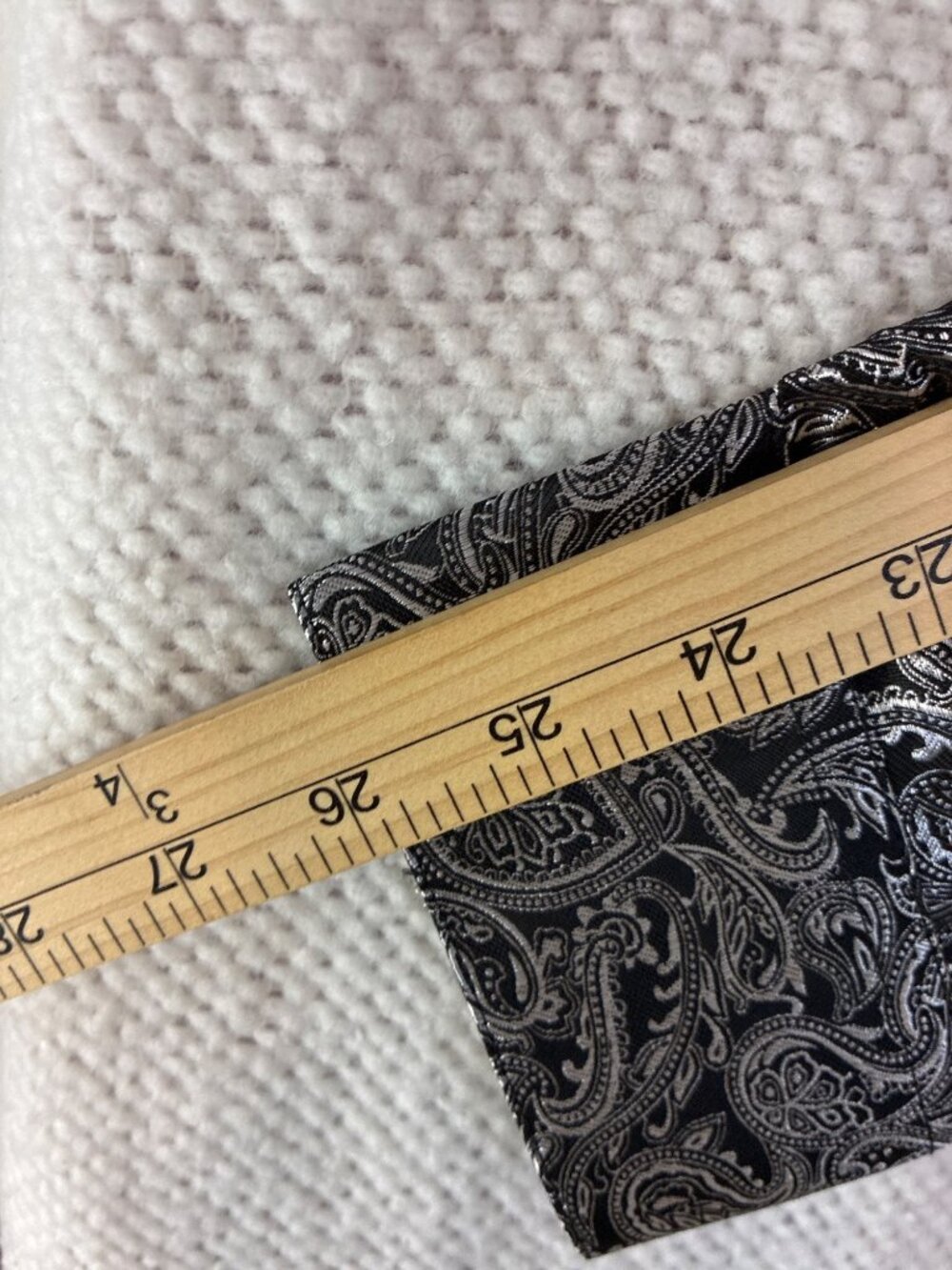 Your Ties Paisley Shirt Black Silver Satin Look Button Front Mens Large Prom - Picture 8 of 10